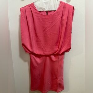 Do + Be Women's Mini Dress Hot Pink Sleeveless Shoulder Pads